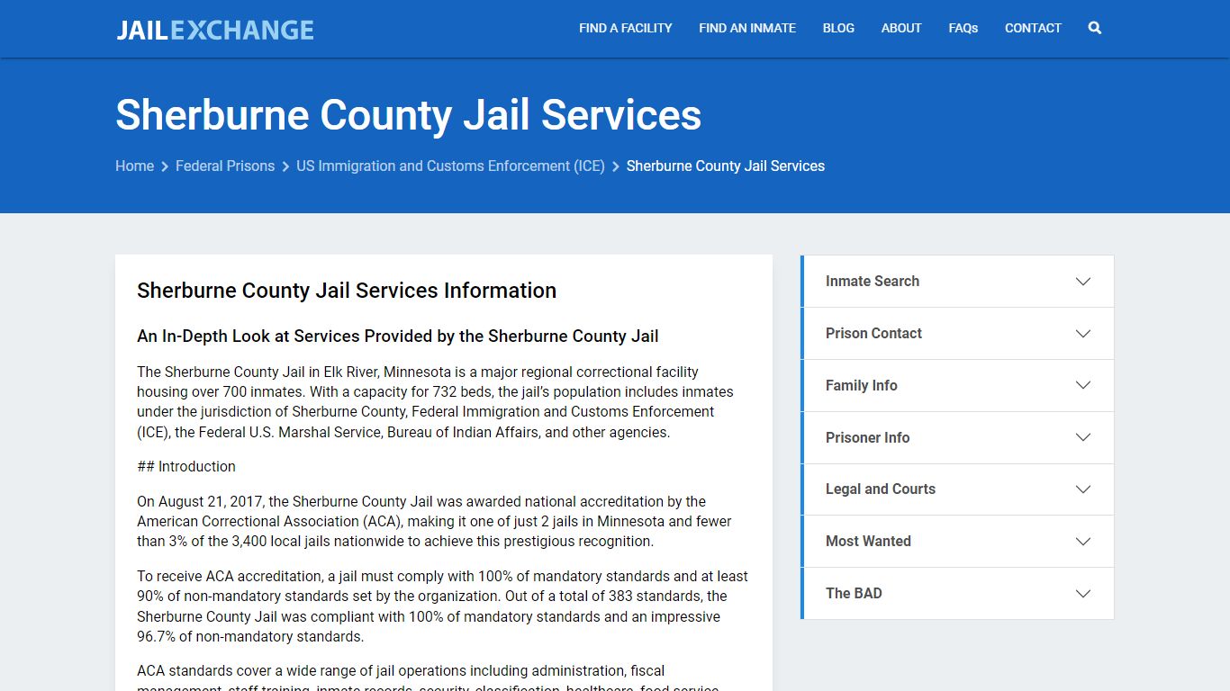 Federal Inmate Search - Sherburne County Jail Services